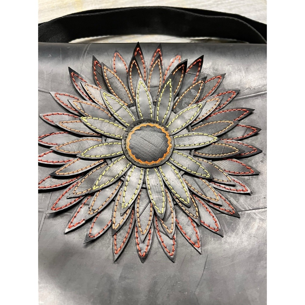 FootNotes Portugal Artisan Floral Messenger Bag Boho Festival Wearable Art Indie - Picture 3 of 14